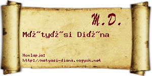 Mátyási Diána névjegykártya